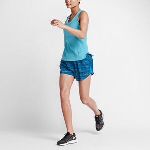 Nike Dri-FIT Rival 3" Printed Running Shorts Blue Wave Pattern Small 723944-435